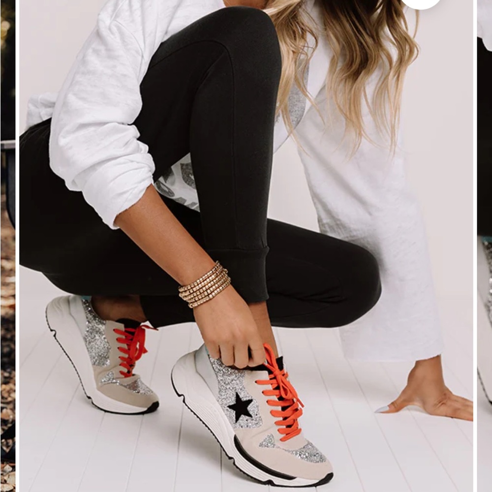 White Raven Quincy Glitter Sneaker
